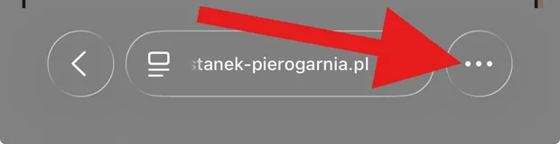 Krok 1: trzy kropki w pasku adresu