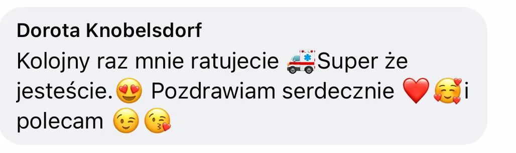 Opinia z Facebooka: Dorota Knobelsdorf